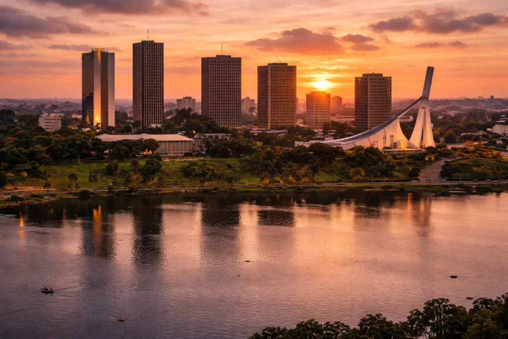 Abidjan au coucher du soleil