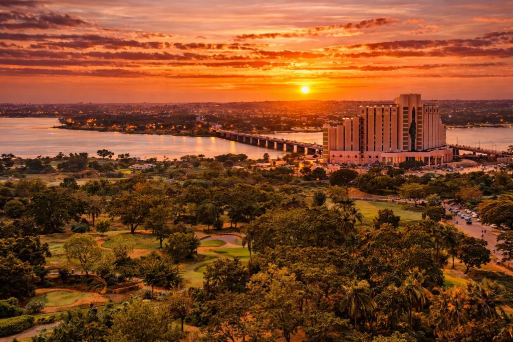 Bamako au coucher du soleil