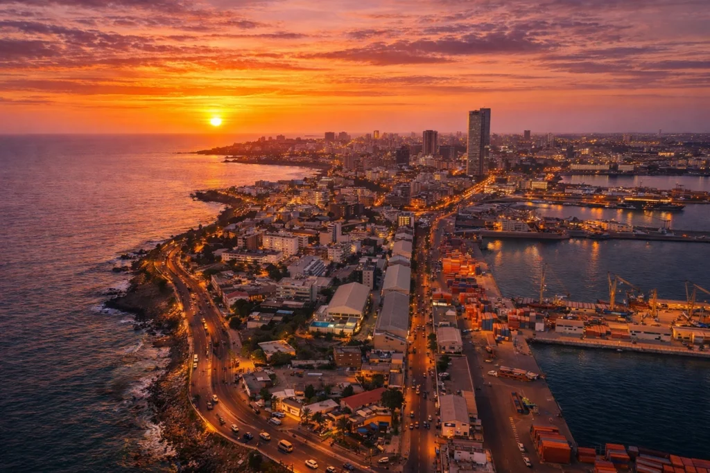 Dakar au coucher du soleil