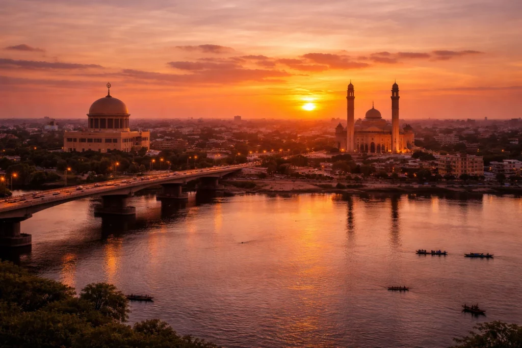 Niamey au coucher du soleil