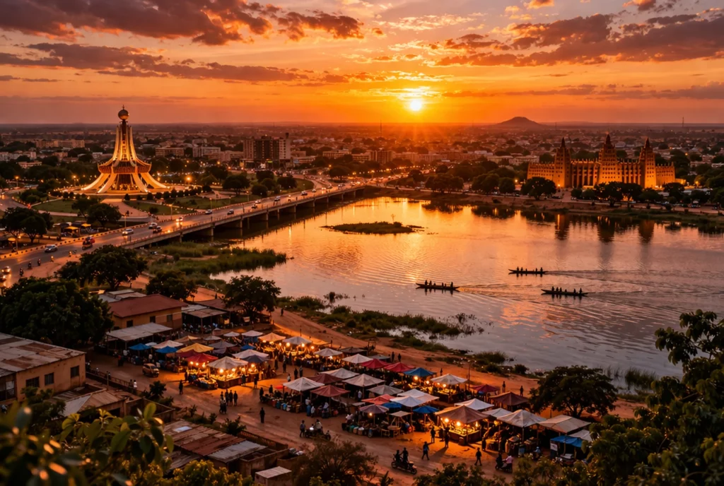 Ouagadougou au coucher du soleil